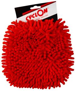 cyclon washandschoen microvezel rood