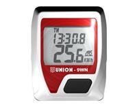 fietscomputer 9WN draadloos rood/zilver 9 functies