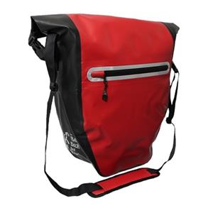 Beck Enkele fietstas DR.Y Large 2.0 23L Matzwart/rood