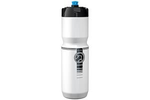 Pro sportbidon Team 0,8 liter PVC 7,4 cm wit/zwart
