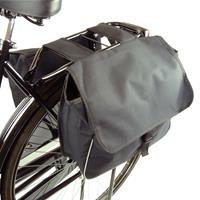 Dubbele fietstas 26 liter zwart