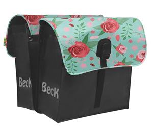 Beck Dubbele fietstas Small Flowers 35L