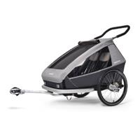 CROOZER Kinderfahrradanhänger Kid Keeke 2 Stone grey