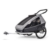 CROOZER Kinderfahrradanhänger Kid Keeke 2 Stone grey