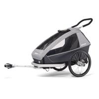 CROOZER Kinderfahrradanhänger Kid Keeke 1 Stone grey