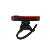 Dresco achterlicht COB led USB oplaadbaar zwart/rood 3 delig