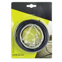 Dresco universele remkabelset voor/achter zwart/zilver 4 delig
