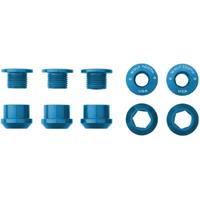 Wolf Tooth Pack of 5 1X Chainring Bolts and Nuts - Blau