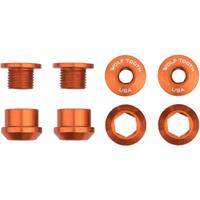 Wolf Tooth Pack of 4 1X Chainring Bolts and Nuts - Orange