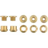 Wolf Tooth Pack of 5 1X Chainring Bolts and Nuts - Gold