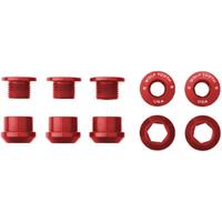 Wolf Tooth Pack of 5 1X Chainring Bolts and Nuts - Rot