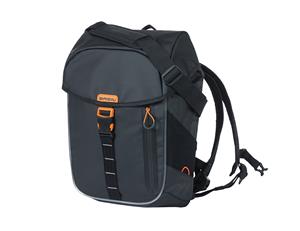 Basil Fietsrugzak Miles Tarpaulin Daypack Nordlicht 17L Zwart/oranje