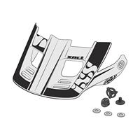 IXS XACT Visor & Pins 2019 - Weiß - Schwarz