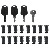 Thule One Key System 16-pack sloten met dezelfde sleutel zwart
