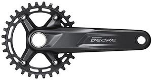 Shimano M5100 Deore 10-11 Speed Single Chainset - Schwarz