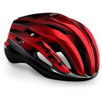 MET Trenta Road Hel (MIPS) - Black Red allic-Matte Glossy}  - S}