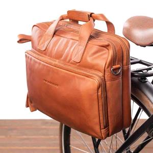 New Looxs fietstas laptop Cali 40 x 31 cm 17 liter leer bruin