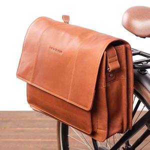 New Looxs fietstas laptop Fellini 40 x 32 cm 18 liter leer bruin