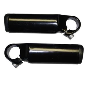 bar ends kort aluminium zwart 2 stuks