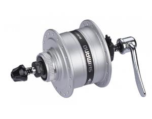 Shimano naafdynamo 32G Disc 6V zilver