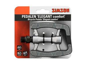 Simson pedalen Elegant Comfort 8 x 6 x 4 cm aluminium zwart