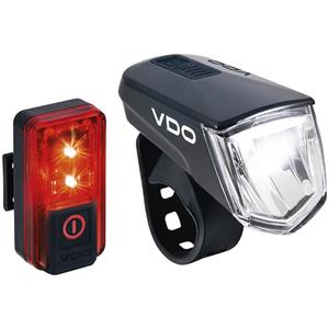 VDO verlichtingsset Eco light M60 FL Red RL 60 LED USB zwart