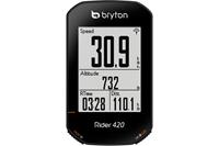 Bryton Rider 420H GPS Cycle Computer Bundle - Schwarz  - With HR Monitor