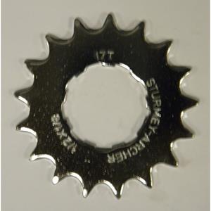 Sturmey Archer cassette tandwiel Fixed S3X 17T plat zilver