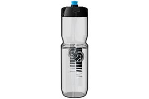 Pro sportbidon Team 800 ml polyetheen transparant/zwart