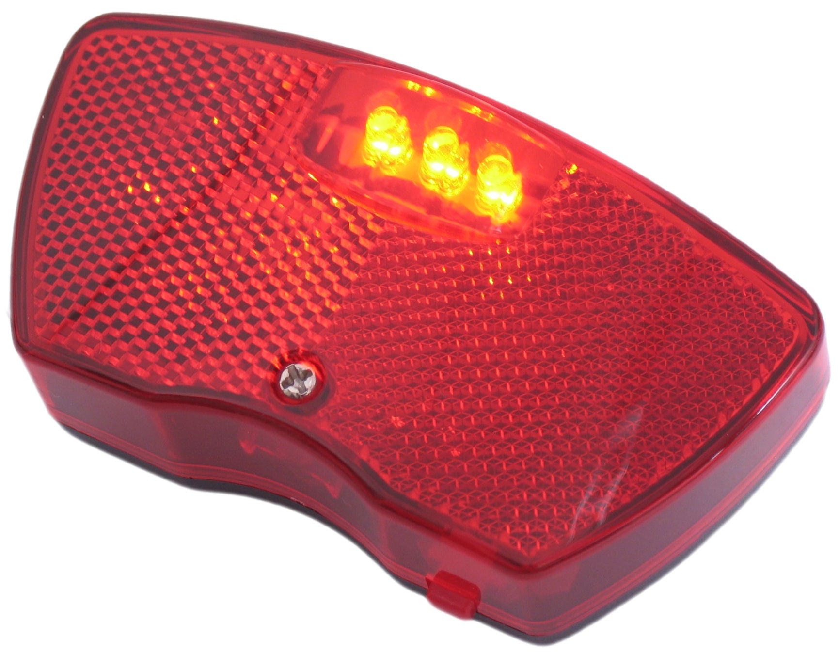 Edge dragerachterlicht city 3 leds -80mminclusief batterijen (op kaart)