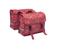 New Looxs Dubbele fietstas Fiori Double Forest Red 30L