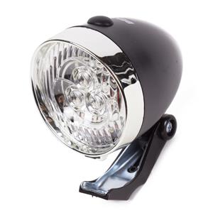 Benson Koplamp Retro 3 LED - Zwart | Chroom