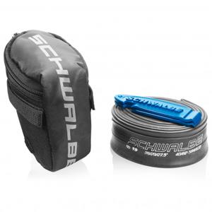 Schwalbe zadeltas Race polyester/rubber zwart/blauw 4 delig