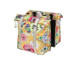 Basil Dubbele fietstas Bloom Field 28-35L Geel