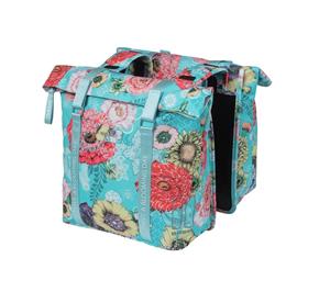 Basil Dubbele fietstas Bloom Field 28-35L Blauw