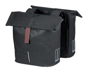 Basil Dubbele fietstas City MIK Black 28-32L