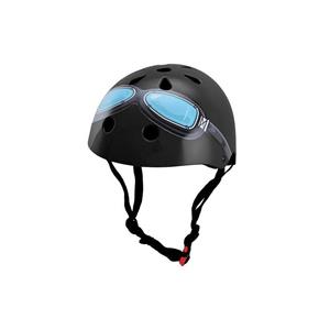 Kiddimoto Kinderhelm Black Goggle Small