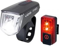 VDO verlichtingsset M90 Eco 60 lux USB C zwart/rood 3 delig
