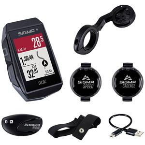 Sigma rox 11.1 evo gps hr + cad/snelh set + sb gps+ant+/ble riem+usb-c