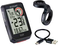 Sigma rox 2.0 gps zw/zw overclamp stuurhouder + usb-c oplaadkabel