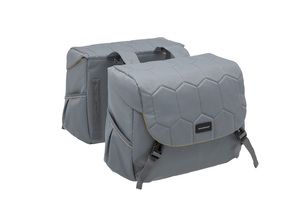 New Looxs dubbele fietstas Mondi Joy Quilted 38 liter grijs
