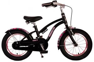 Volare miracle kinderfiets - meisjes - 14 inch - mat zwart - prime collection