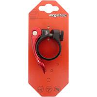 Ergotec Zadelpenklem  Scq-0100 ø31,8 Aluminium Met Snelspanner - Zwart/rood