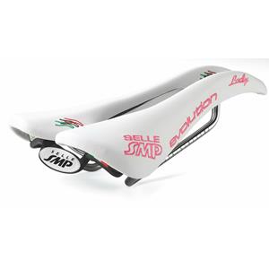 Selle SMP Evolution zadel (Bedoeld voor: dames, Kleur: wit, Materiaal rails: staal)