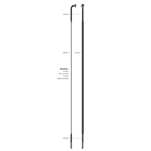 ... Sapim spaak 14-218 CX-Ray plat zwart met nippel (20st)