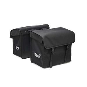 Beck Dubbele Fietstas Canvas Medium Black
