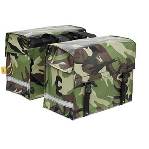 De Poort Dubbele Fietstas 46L Camouflage