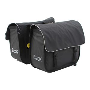 Beck Dubbele Fietstas Organic Grijze bies
