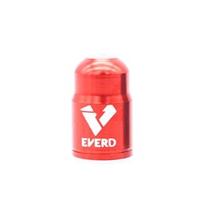 30 PCS EVERD ZH419 Mountain Road Bike Aluminum Alloy Air Mouth Cap Car Tire Dust Door Cover Colour: Schrader (Red)