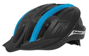 Pol isport ride in fietshelm l 58-62cm zwart/blauw